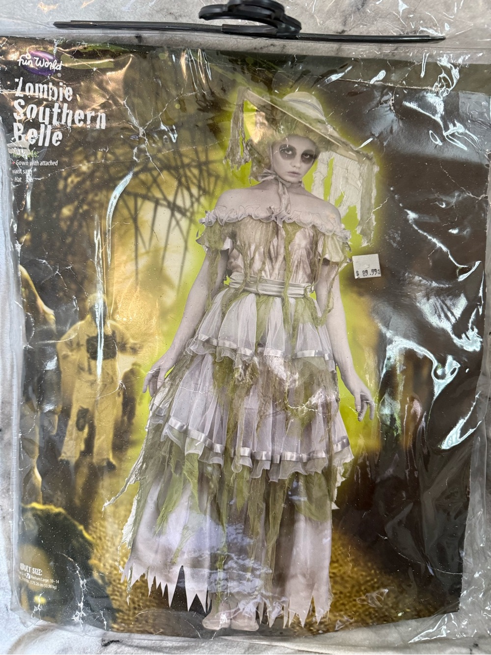 Fun World Zombie Southern Belle Costume